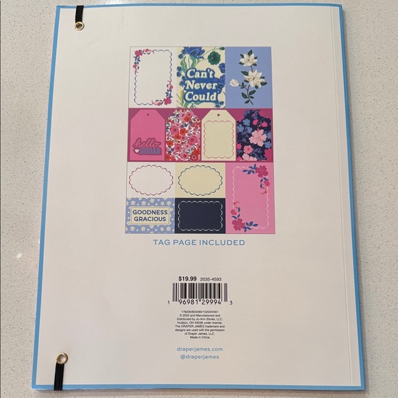 Draper James Floral Wrapping Paper Book - Blue, Pink, Red - Picture 2 of 2